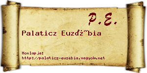 Palaticz Euzébia névjegykártya